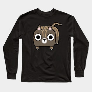 Brown Tabby Kitty Cat Loaf Long Sleeve T-Shirt